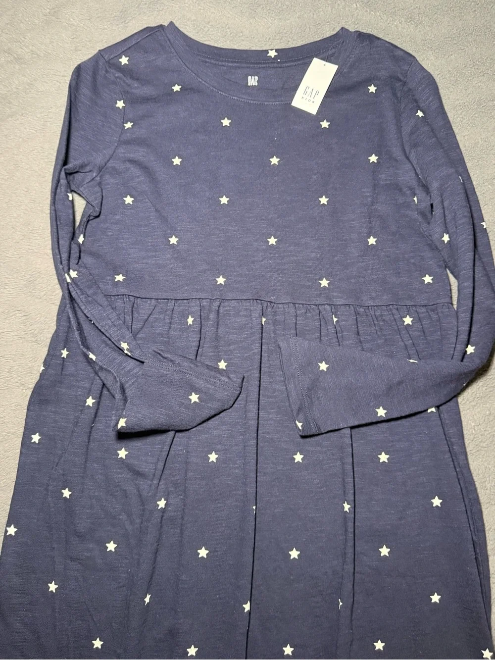 GAP Girls Navy Dress with White Star Print